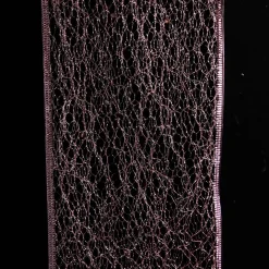 Pink Spider Mesh Wired Christmas Ribbon Garland Online