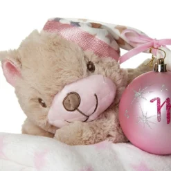 Pink Teddy with Blanket and Bauble Gift Pack Best