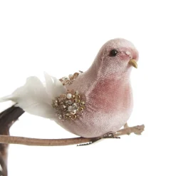 Pink Velvet Bird with Sequins Store