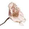 Pink Velvet Magnolia Flower with Champagne Sequin Tips Outlet