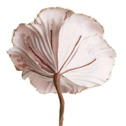 Pink Velvet Magnolia Flower with Champagne Sequin Tips Outlet