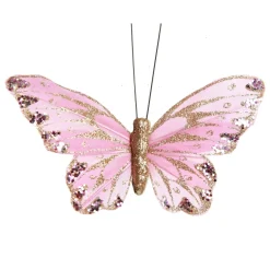 Pink with Purple Sequins Butterfly Clip Sale