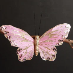 Pink with Purple Sequins Butterfly Clip Sale