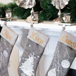 Plain Chrome Christmas Stocking Hanger - Set of 2 Best Sale