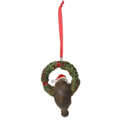 Platypus in Wreath Australiana Christmas Tree Decoration Fashion