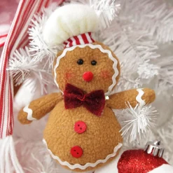 Plush Gingerbread with Chef Hat Tree Decoration Fashion