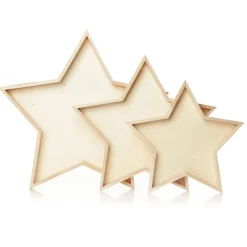 Plywood Craft Star Tray - Set of 3 Shop