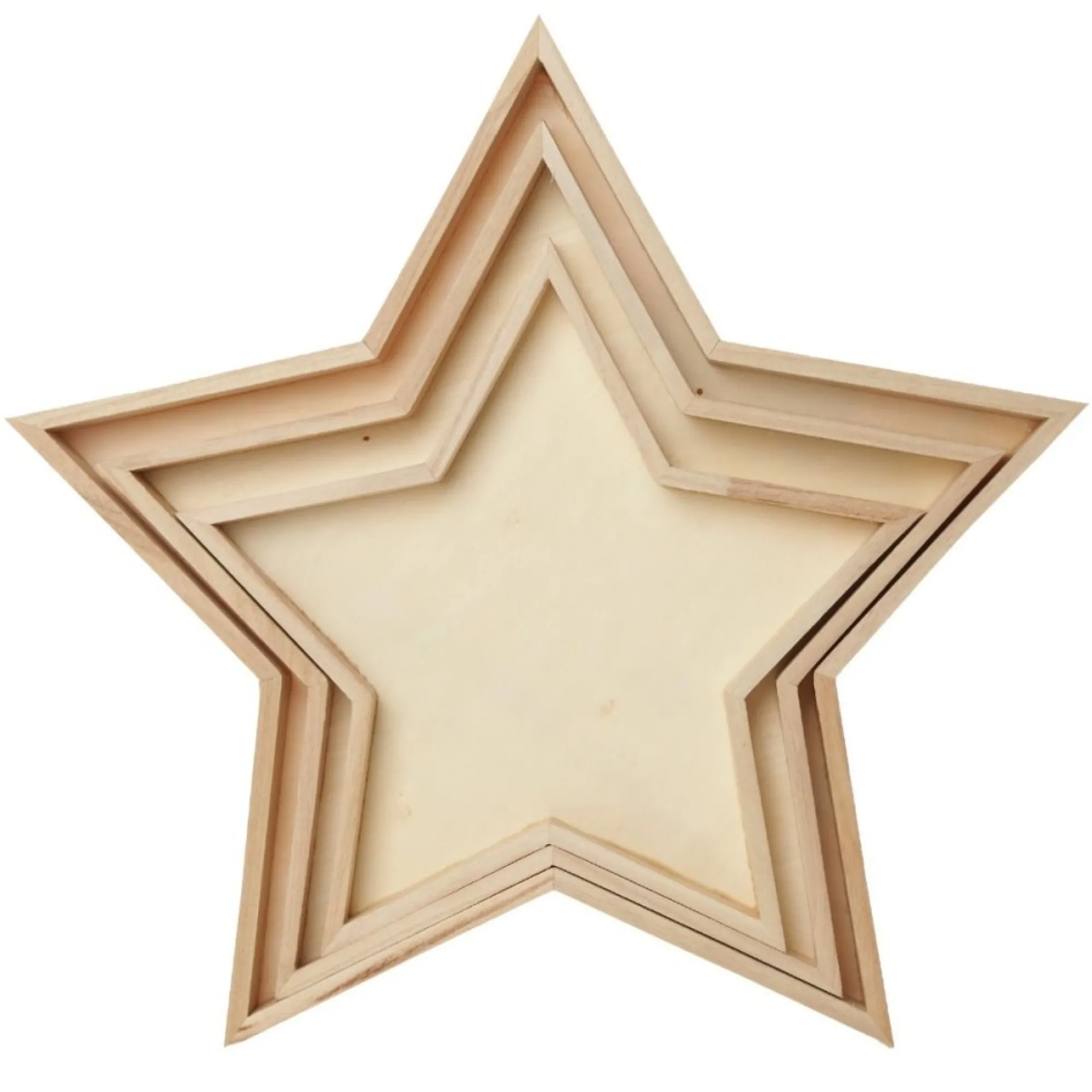 Plywood Craft Star Tray - Set of 3 Shop