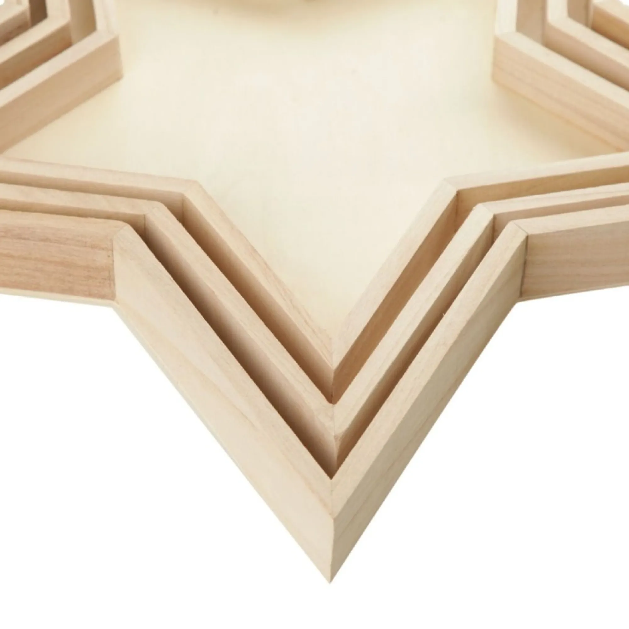 Plywood Craft Star Tray - Set of 3 Shop