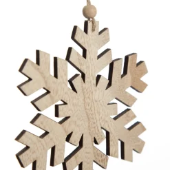 Plywood Snowflake Tree Decorations - Set of 2 Flash Sale