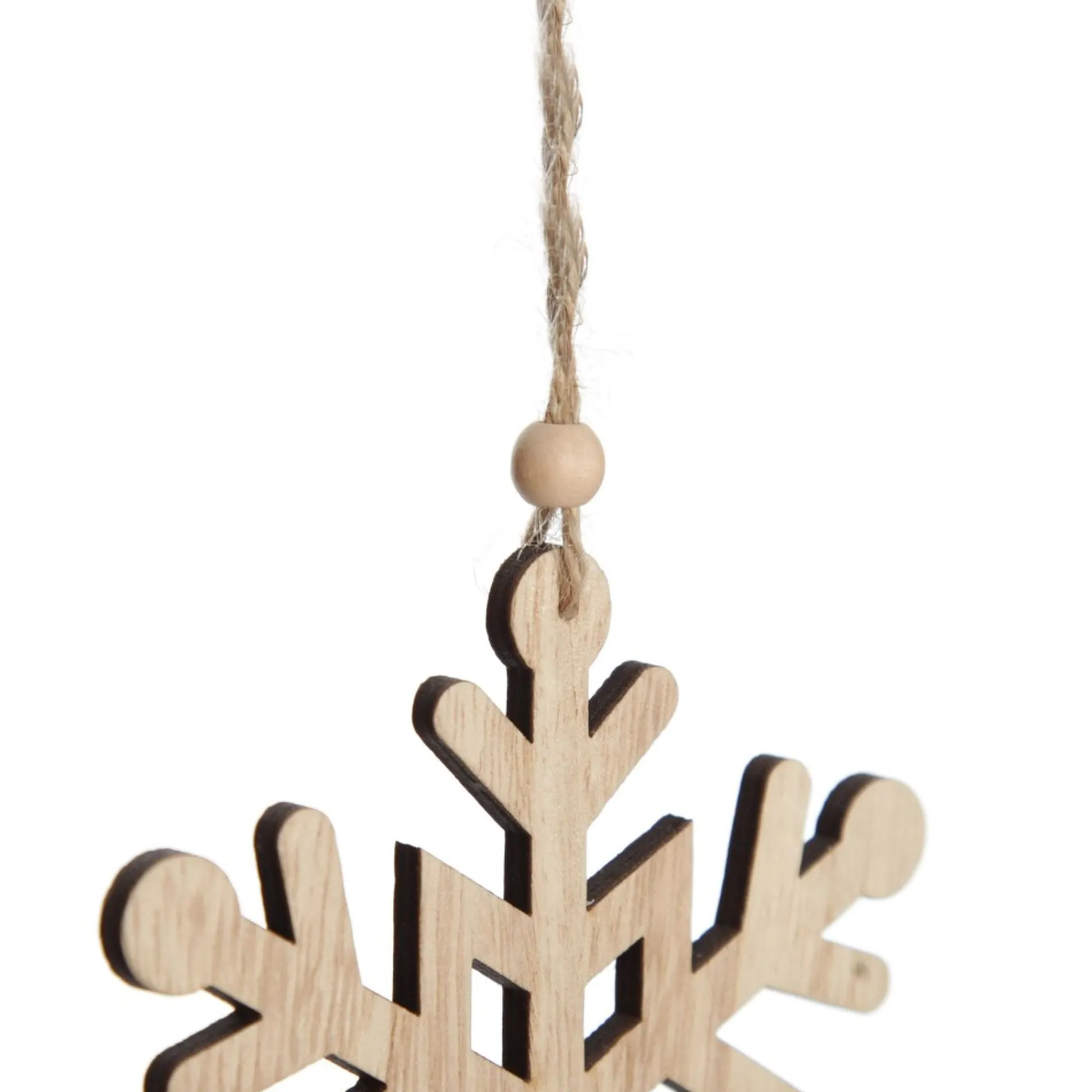 Plywood Snowflake Tree Decorations - Set of 2 Flash Sale
