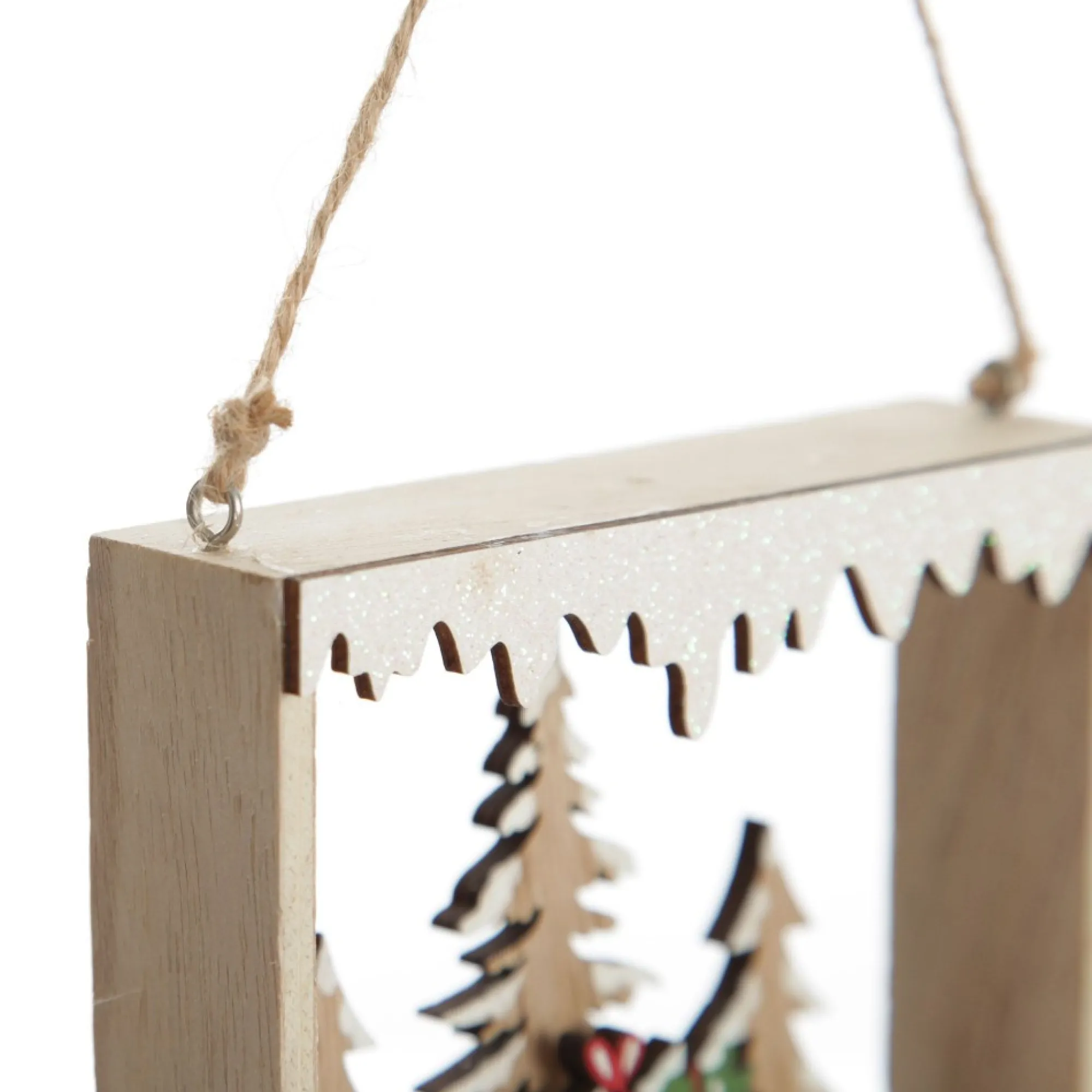 Plywood Winter Combi Christmas Scene Hanging Tree Decoration Online