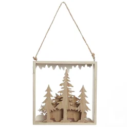 Plywood Winter Combi Christmas Scene Hanging Tree Decoration Online