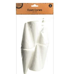 Polystyrene Foam DIY Craft Cone - Set of 6 New