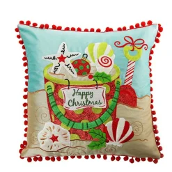 Pom Pom Beach Christmas Cushion Cover Discount