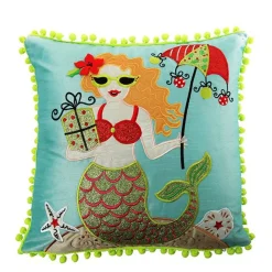 Pom Pom Mermaid Christmas Cushion Cover Shop