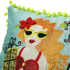 Pom Pom Mermaid Christmas Cushion Cover Shop