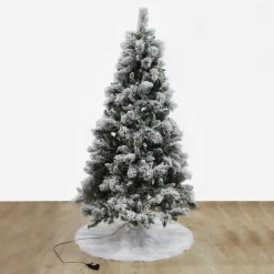 Pre-lit Snow Flocked Fir Christmas Tree Hot