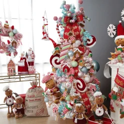 Pre-lit Snow Flocked Pink Fir Christmas Tree Outlet