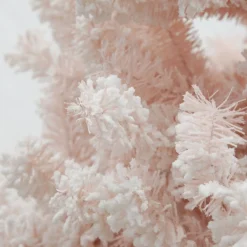 Pre-lit Snow Flocked Pink Fir Christmas Tree Outlet