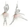Pretty Pink Ballerina Christmas Decoration Pack of 2 Fashion
