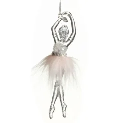 Pretty Pink Ballerina Christmas Decoration Pack of 2 Fashion
