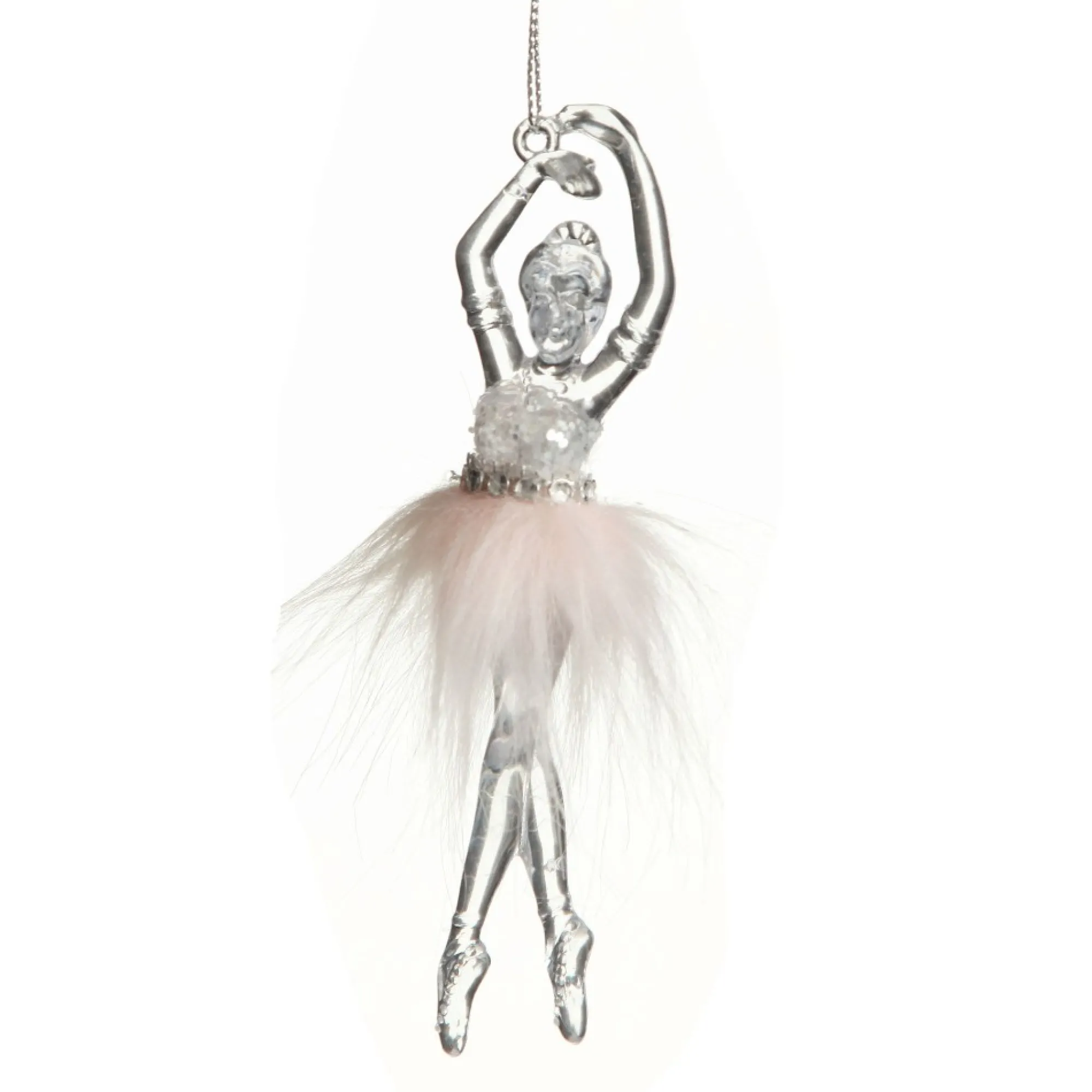 Pretty Pink Ballerina Christmas Decoration Pack of 2 Fashion