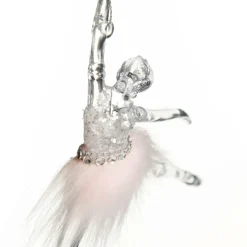 Pretty Pink Ballerina Christmas Decoration Pack of 2 Fashion