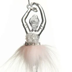 Pretty Pink Ballerina Christmas Decoration Pack of 2 Fashion