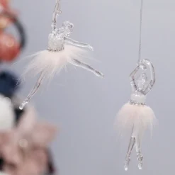 Pretty Pink Ballerina Christmas Decoration Pack of 2 Fashion