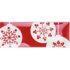 Rectangle Glass Christmas Platter Clearance