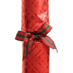 Red and Green Christmas Bon Bons with Tartan Ribbon Outlet