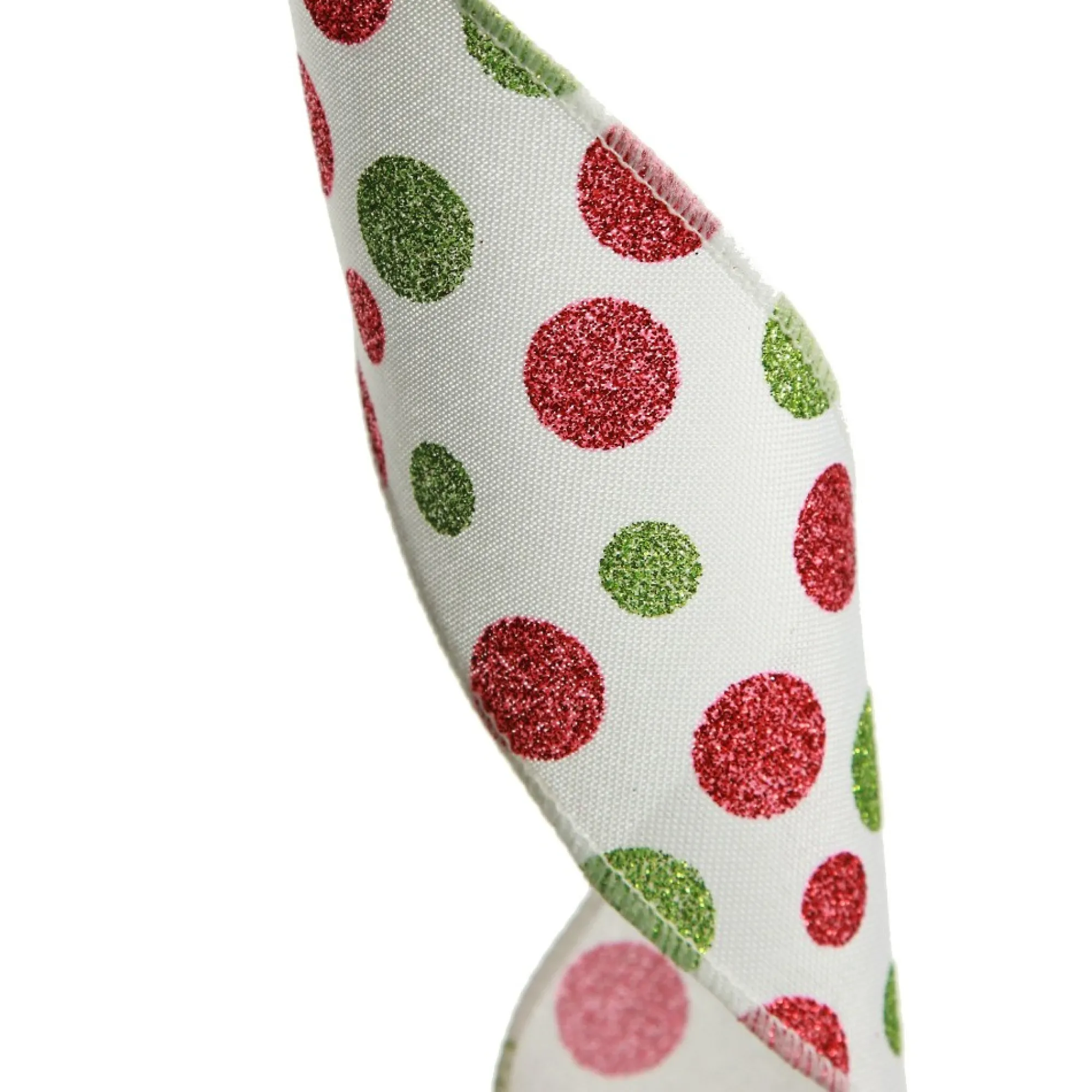 Red and Green Dots Wired Christmas Ribbon Outlet