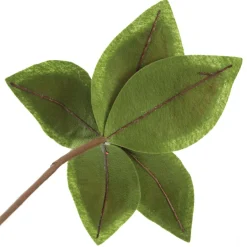 Red and Green Felt Flower Stem with Fur Trim Sale