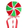 Red and Green Peppermint Candy Lollipop Pick Store