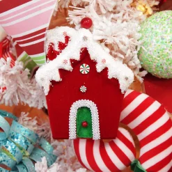 Red and Green Velvet Christmas House Tree Decoration Best