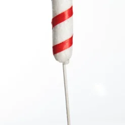 Red and White Candy Cane Pick - Pack of 3 Hot