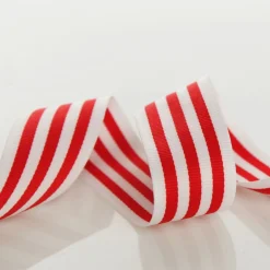 Red and White Candy Cane Ribbon - 3.8cm Shop