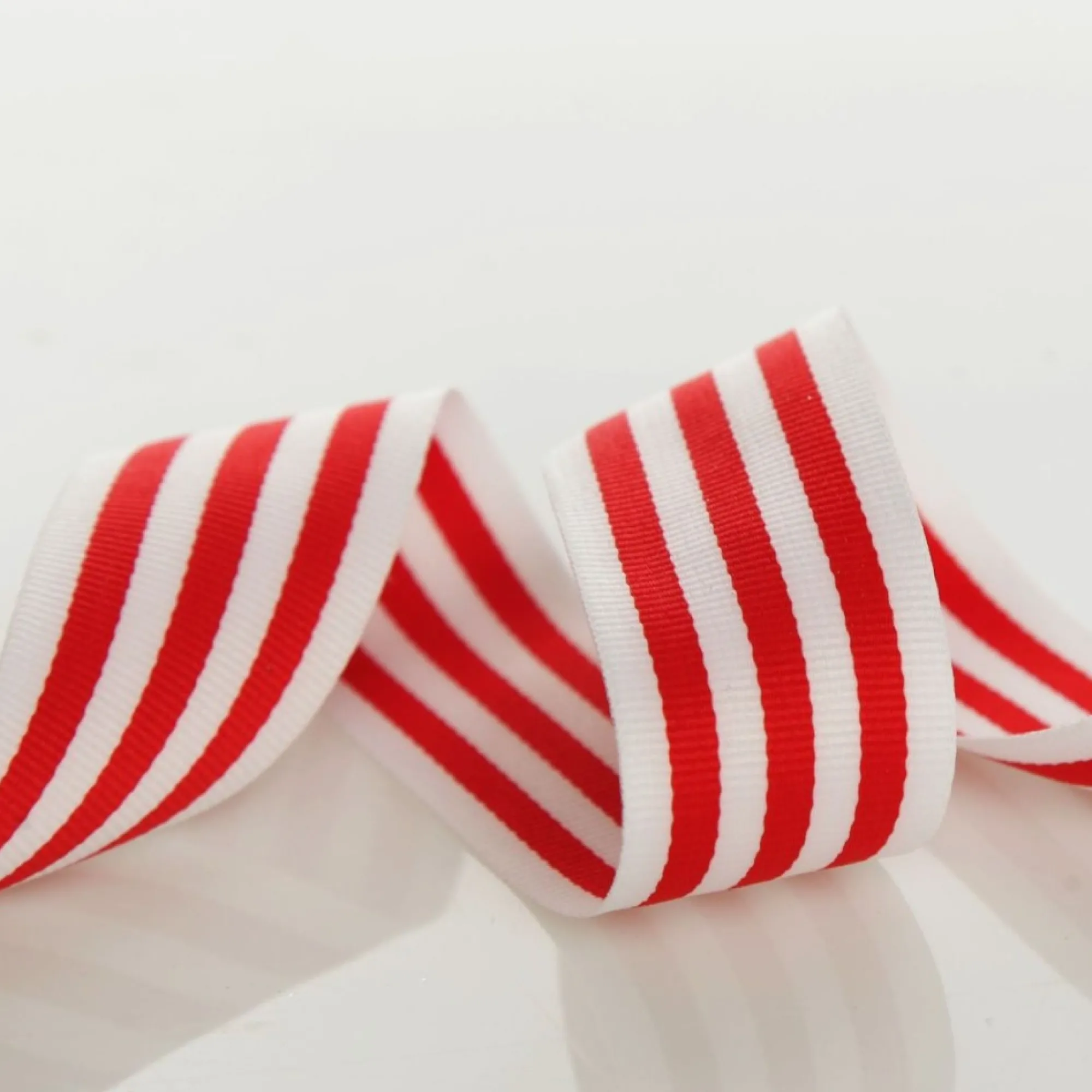 Red and White Candy Cane Ribbon - 3.8cm Shop