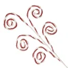 Red and White Chenille Stick Candy Cane Christmas Pick Store