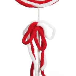 Red and White Felt Lollipop Christmas Pick Cheap
