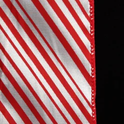 Red and White Peppermint Striped Wired Ribbon Discount