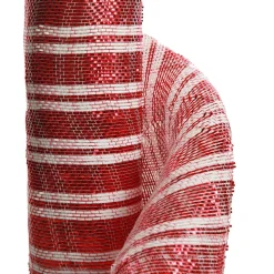 Red and White Stripe Decomesh Roll Fashion