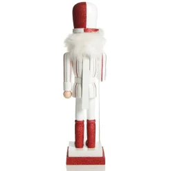 Red and White Stripe Jacket Peppermint Candy Wooden Nutcracker Extra Large New