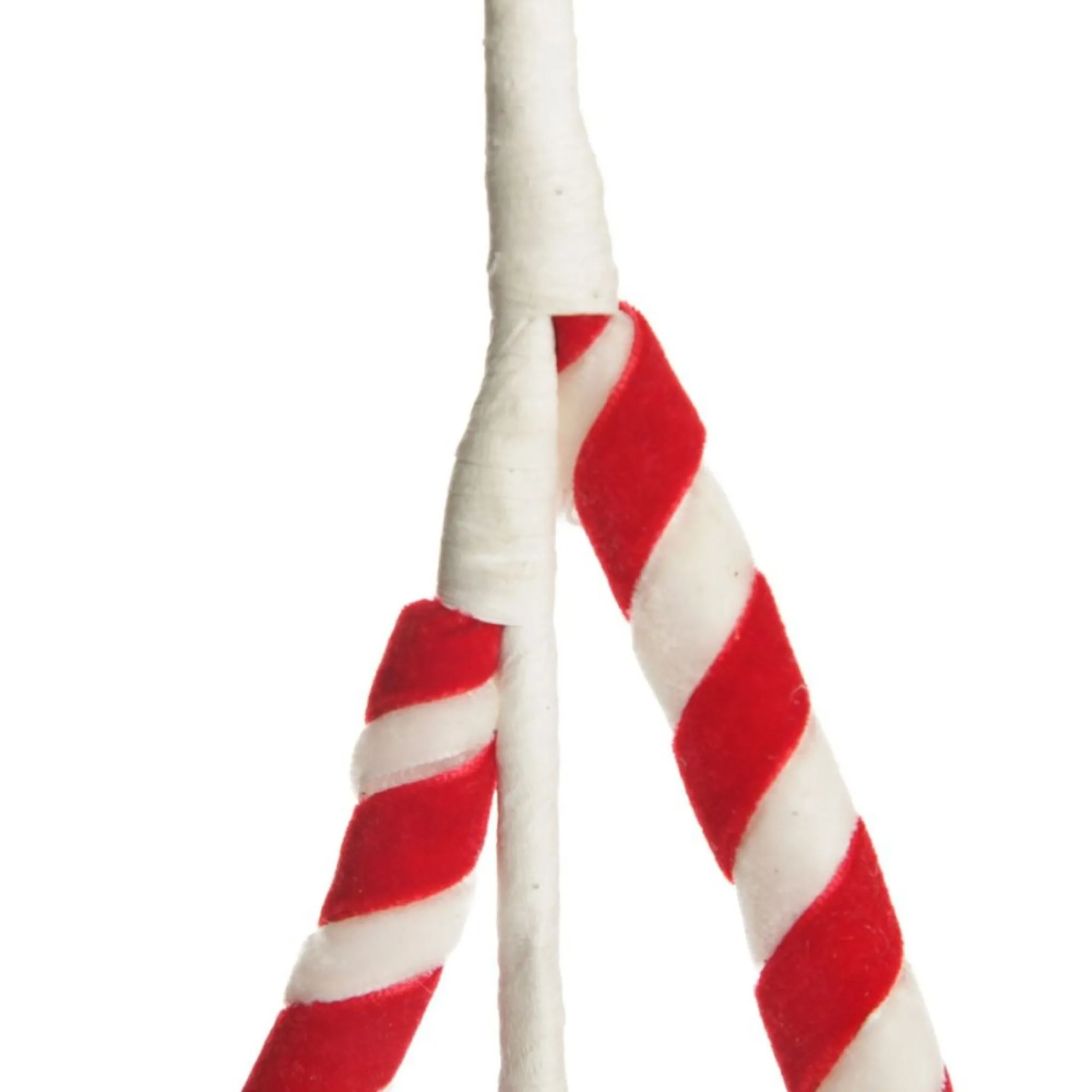 Red and White Velvet Candy Cane Pick Best