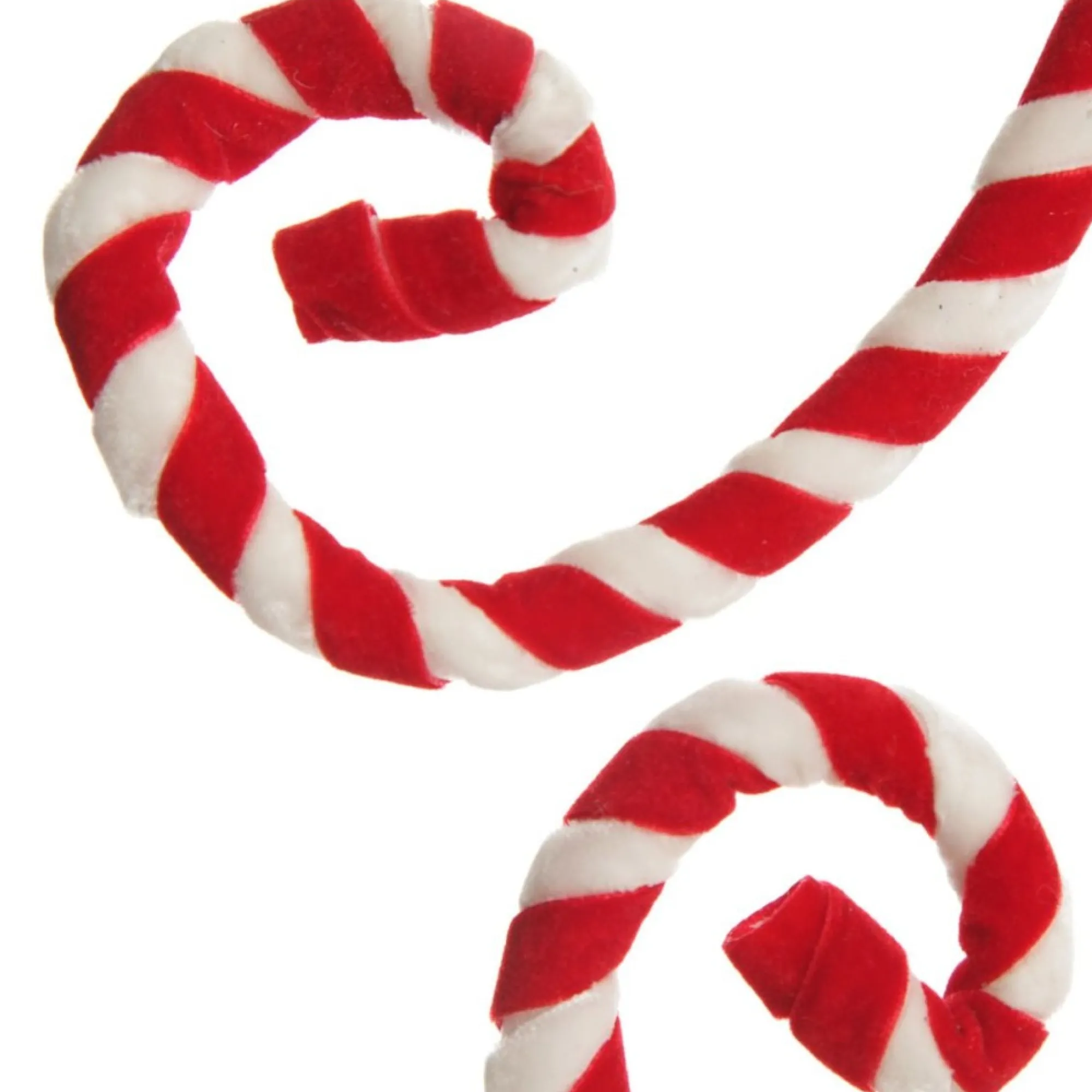 Red and White Velvet Candy Cane Pick Best