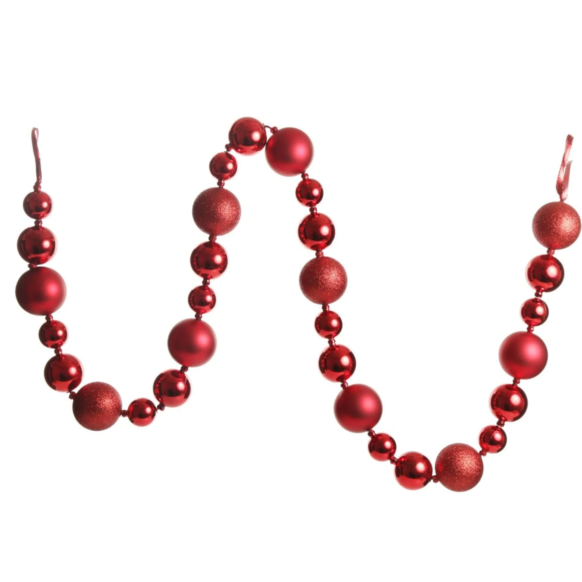 Red Bauble Christmas Garland Flash Sale