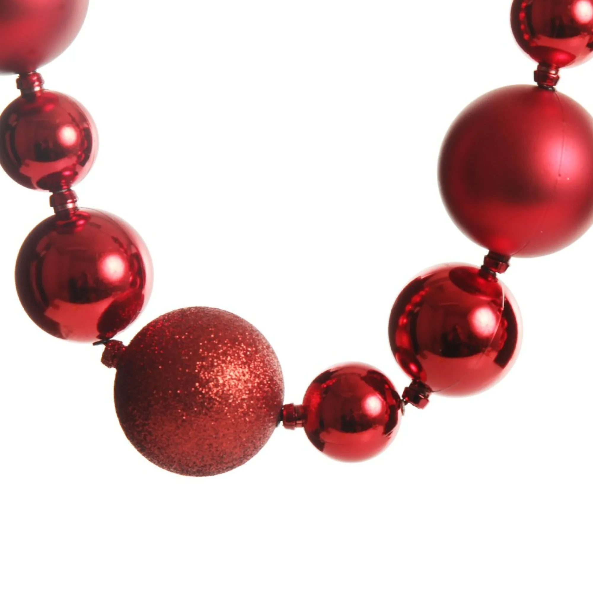Red Bauble Christmas Garland Flash Sale
