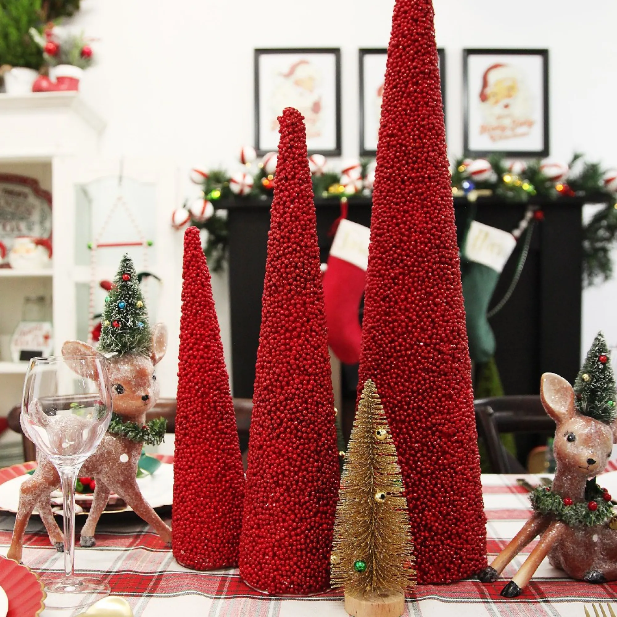 Red Berry Cone Table Top Christmas Tree Best