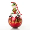 Red Boy Elf Christmas Character Bauble Outlet